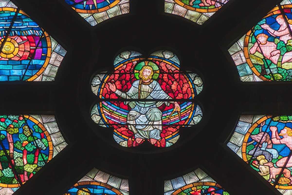 stained glass photography of Jesus Christ digital wallpaper] ireland